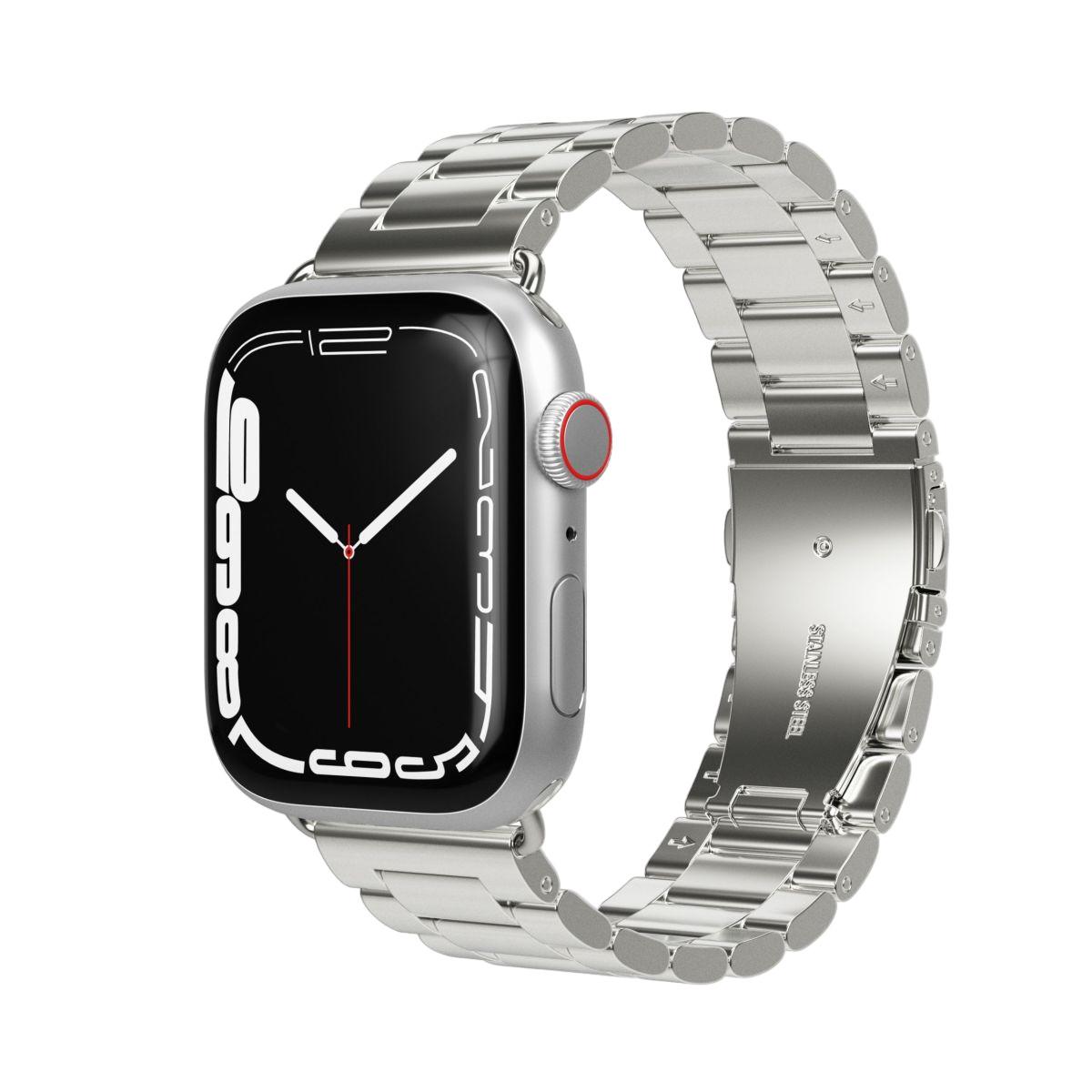 Watch Straps Link Bracelet - Armband für Apple Watch, 40mm + 41mm + 42mm, Silver