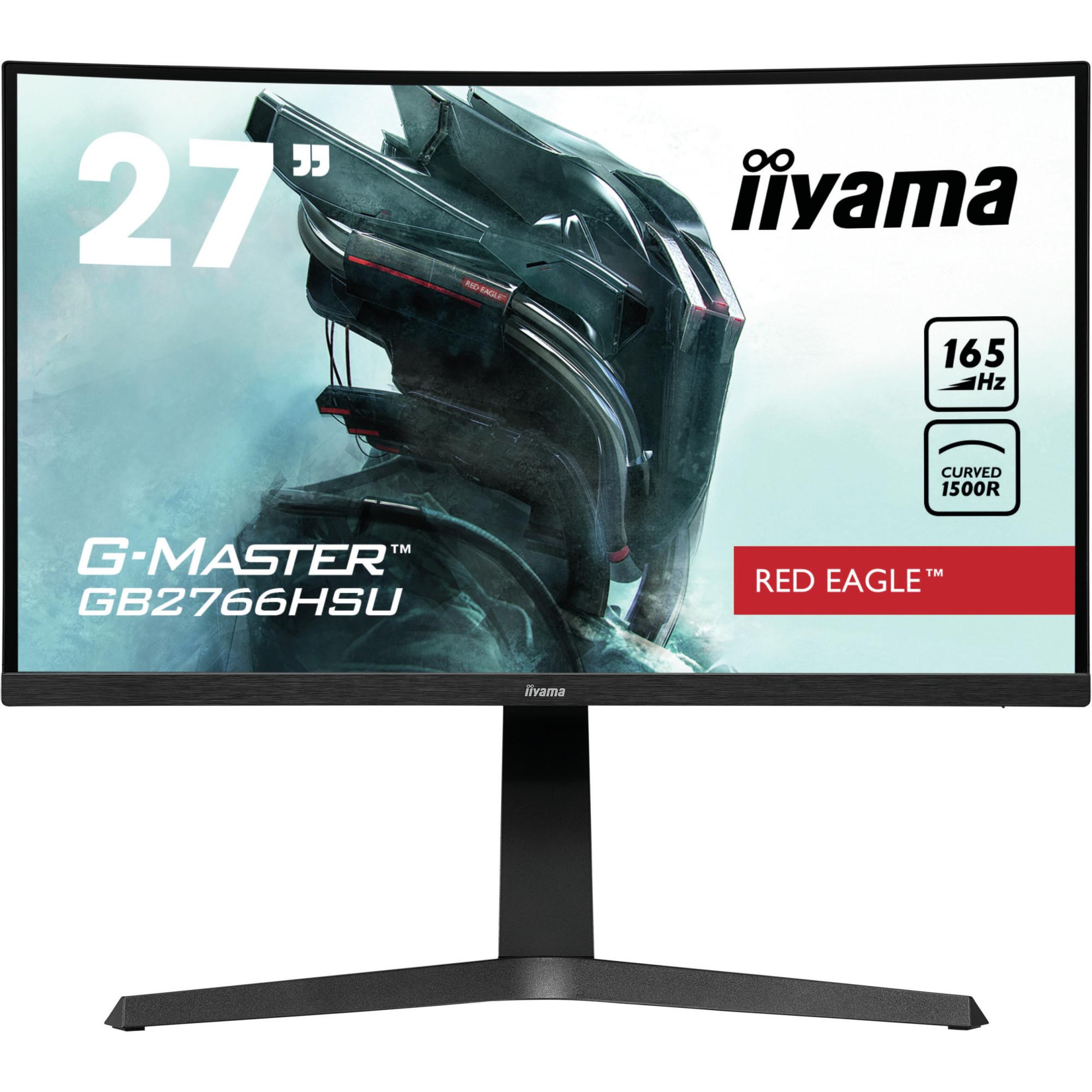 Gaming-Monitor G-Master GB2766HSU-B1, Red Eagle, Schwarz, 27 Zoll, Curved, Full-HD, VA, 165 Hz, 1 ms