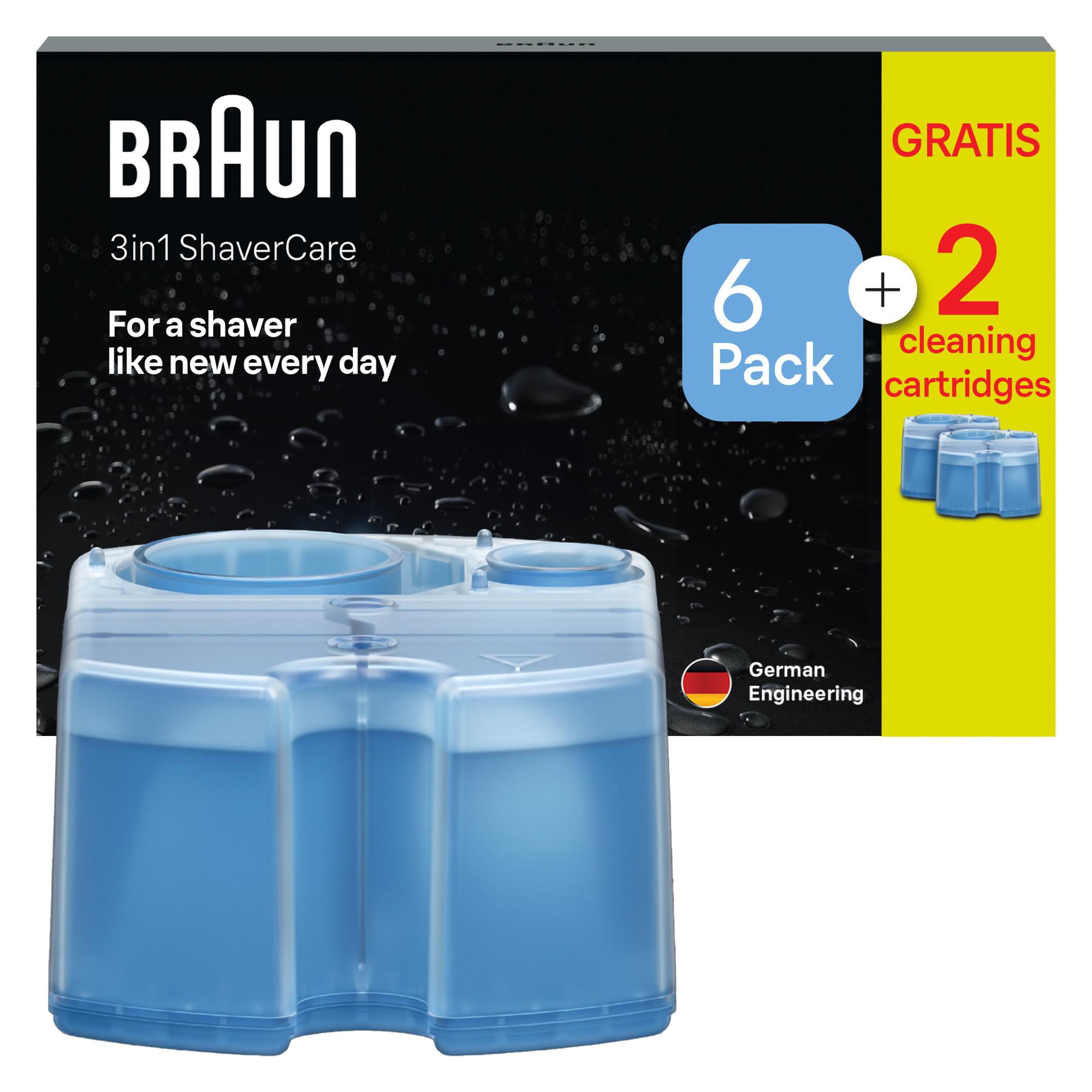 3in1 ShaverCare Reinigungskartuschen für Reinigungsstationen, 6+2 Gratis  (8er Pack)