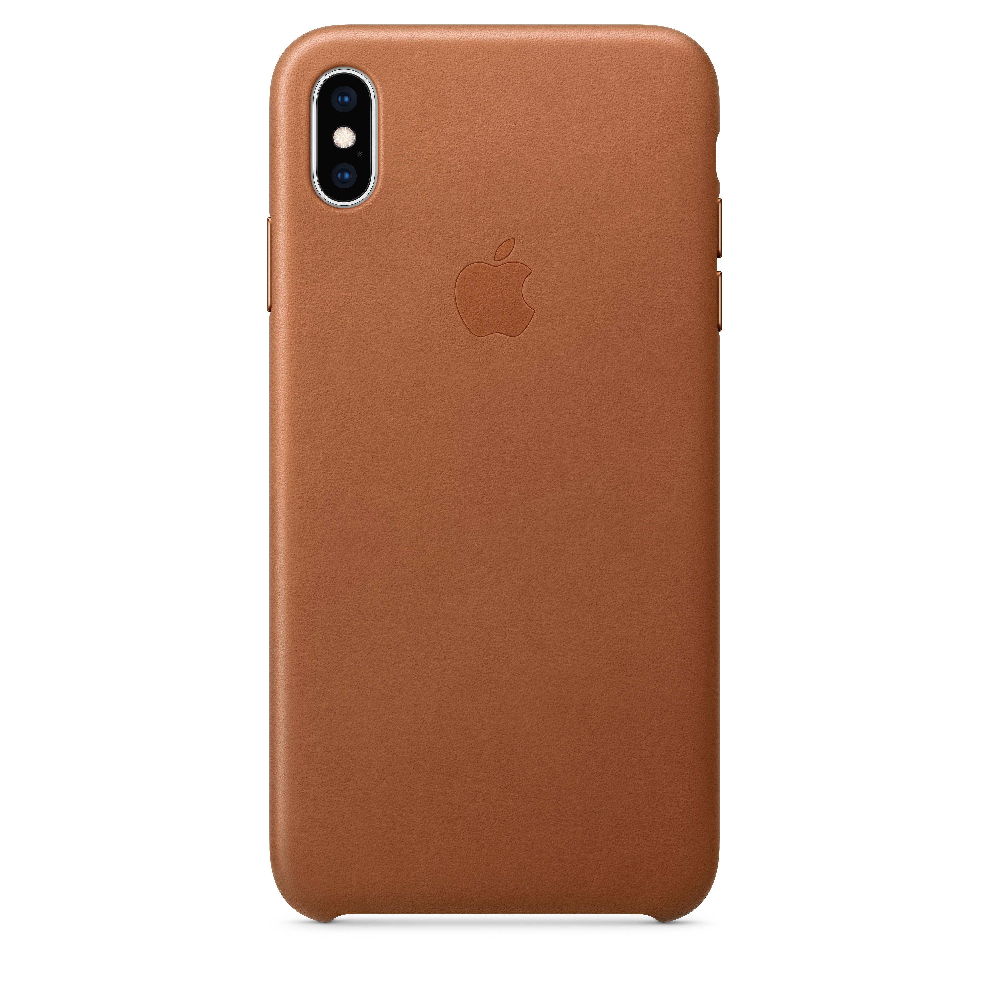 iPhone Xs Max Leder Case – Sattelbraun Handyhülle