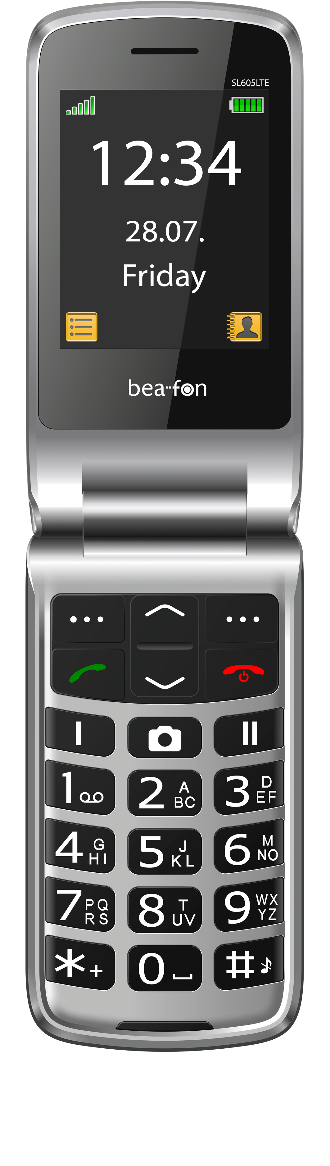SL605 4G LTE Schwarz/Silber - Modell 2025 Handy