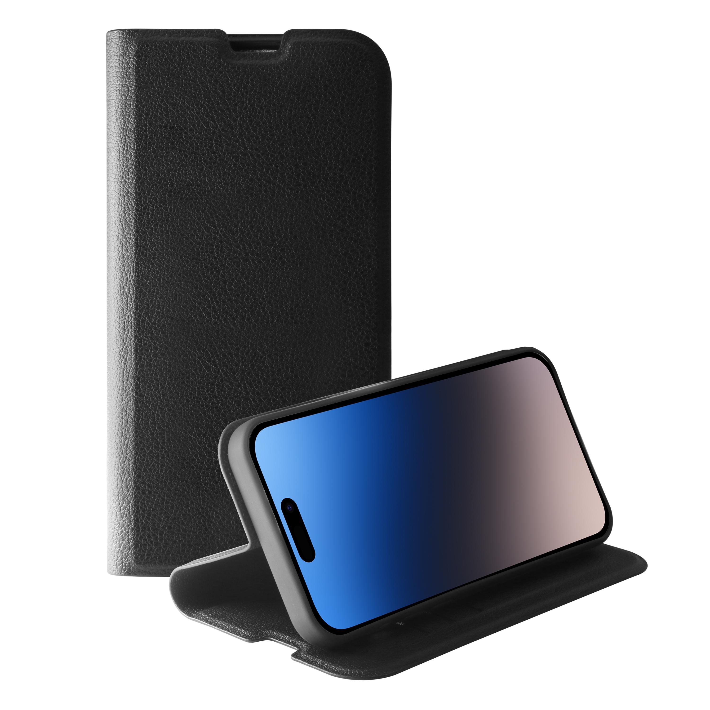 Premium Wallet, Book Cover für iPhone 15 Pro, schwarz (63895) Handyhülle