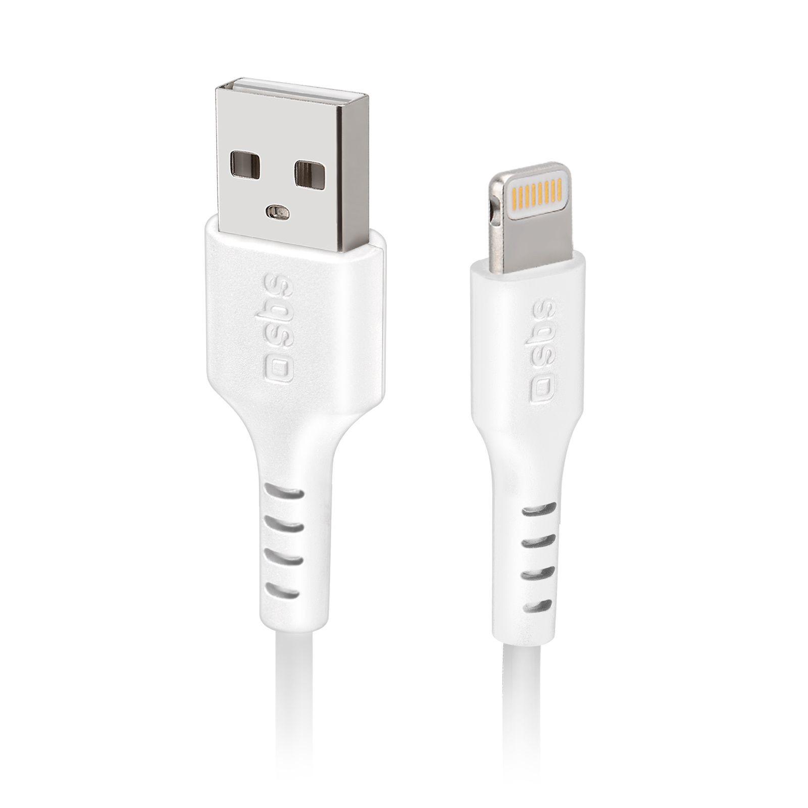 Daten- und Ladekabel, USB-A auf Lightning, 2 m, Weiß