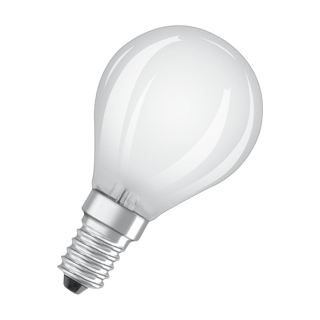 LED-Lampe "Retrofit", Tropfen, 4W ers. 40W, E14, Warmweiß, matt, 2 Stück (00217798)