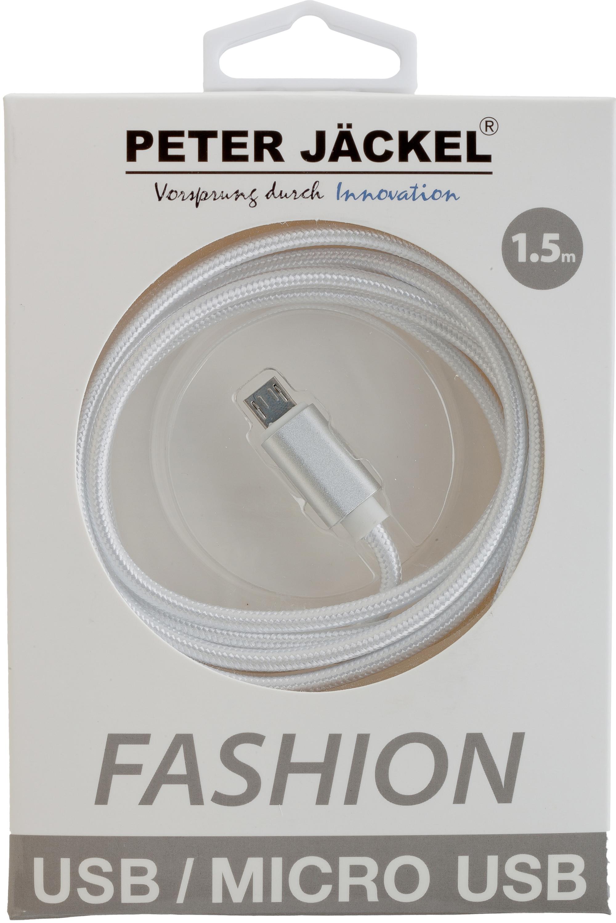 FASHION 1,5m USB Data Cable White für Micro-USB mit Sync- und Ladefunktion
