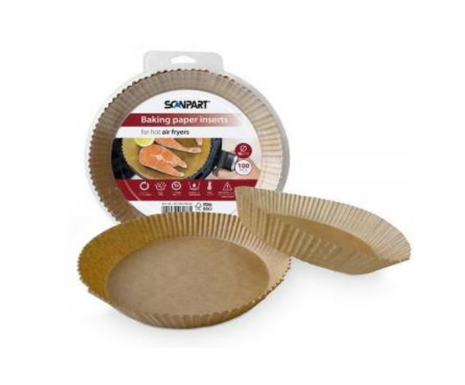 Backpapier für Heißluftfritteusen 16 cm rund