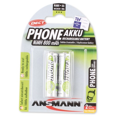 DECT NiMH Akku Mignon AA 800mAh maxE 2er Blister