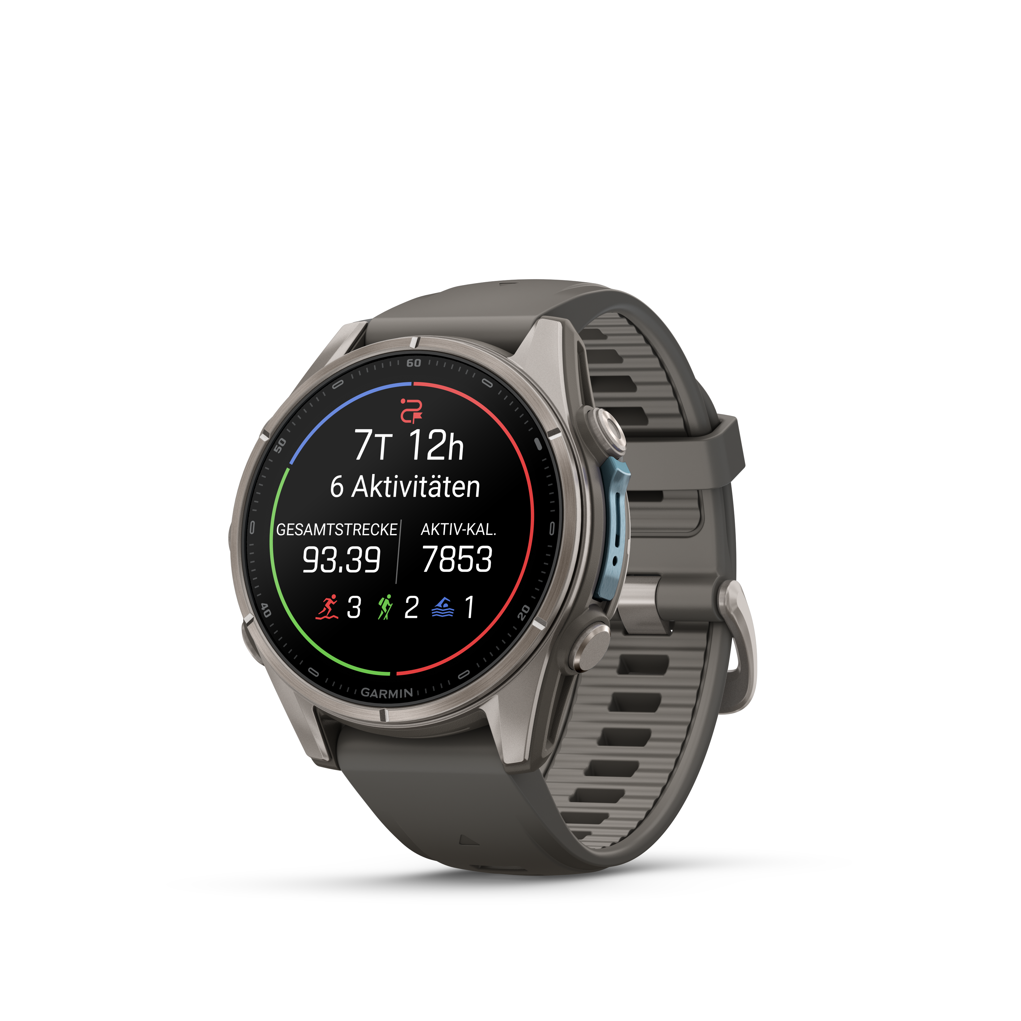 Fenix 9, 43 mm, GPS, Kieselgrau/Titan Smartwatch