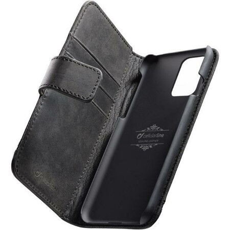 SUPREME, Buchklapptasche aus Leder für Samsung Galaxy S20 Plus, schwarz