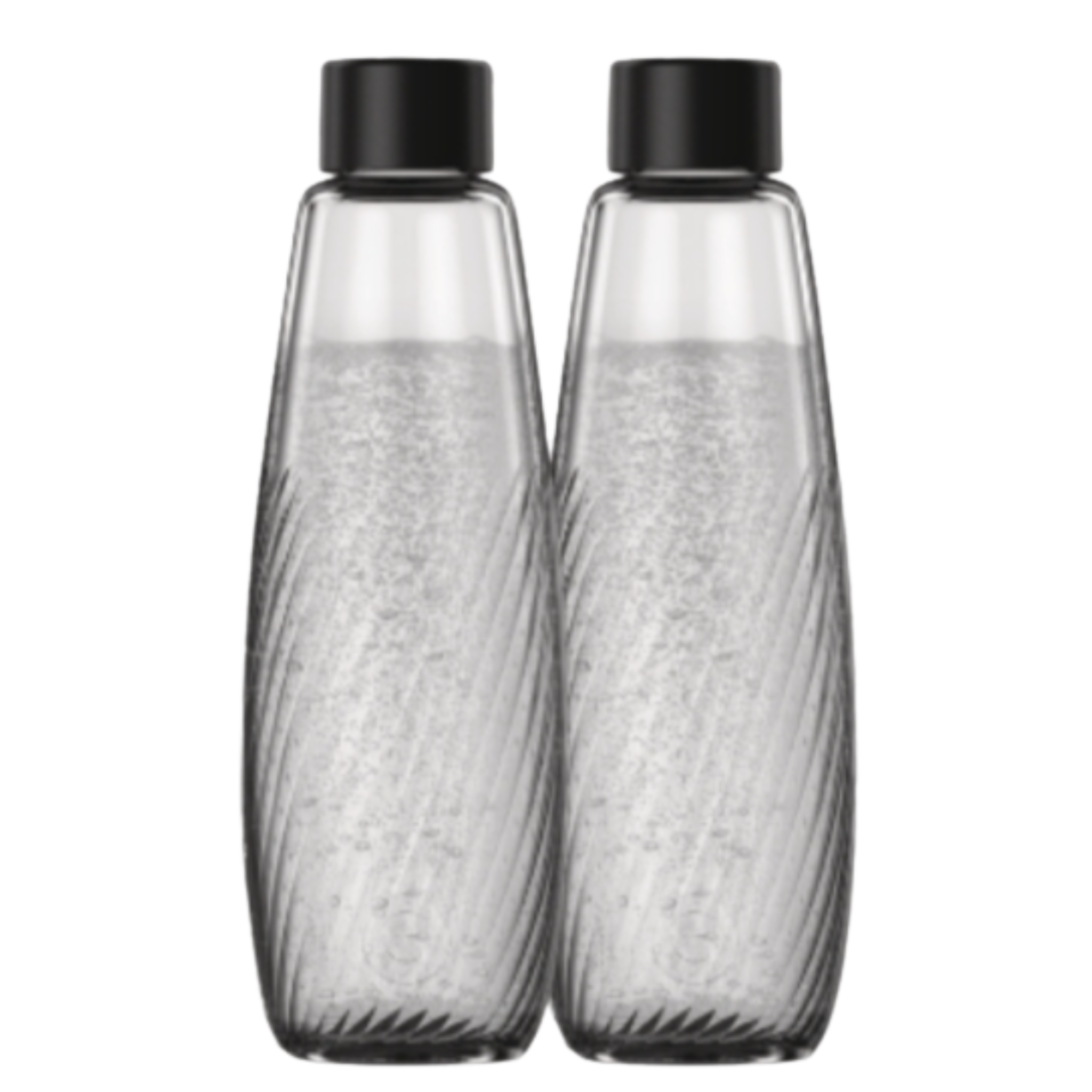 CRYSTAL Riffled 1 L Schwarz Sprudlerflasche