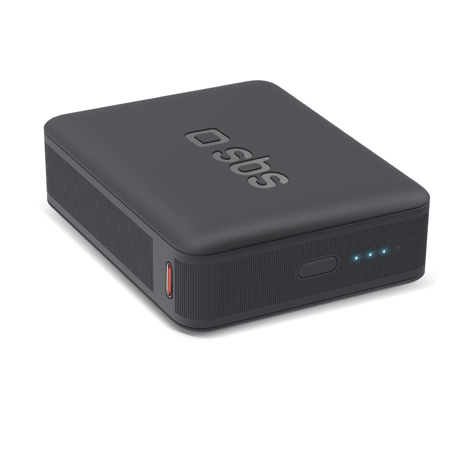 Powerbank mit 10 000 mAh mit Power-Delivery-Technologie, Schwarz