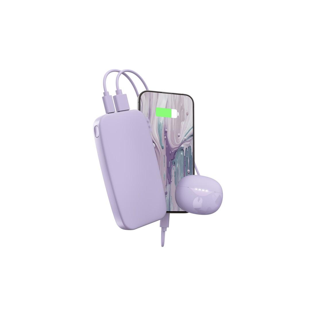 Powerbank 12000mAh USB-C, Ultra Fast Charge & 20W PD, Dreamy Lilac 2 (00231822)