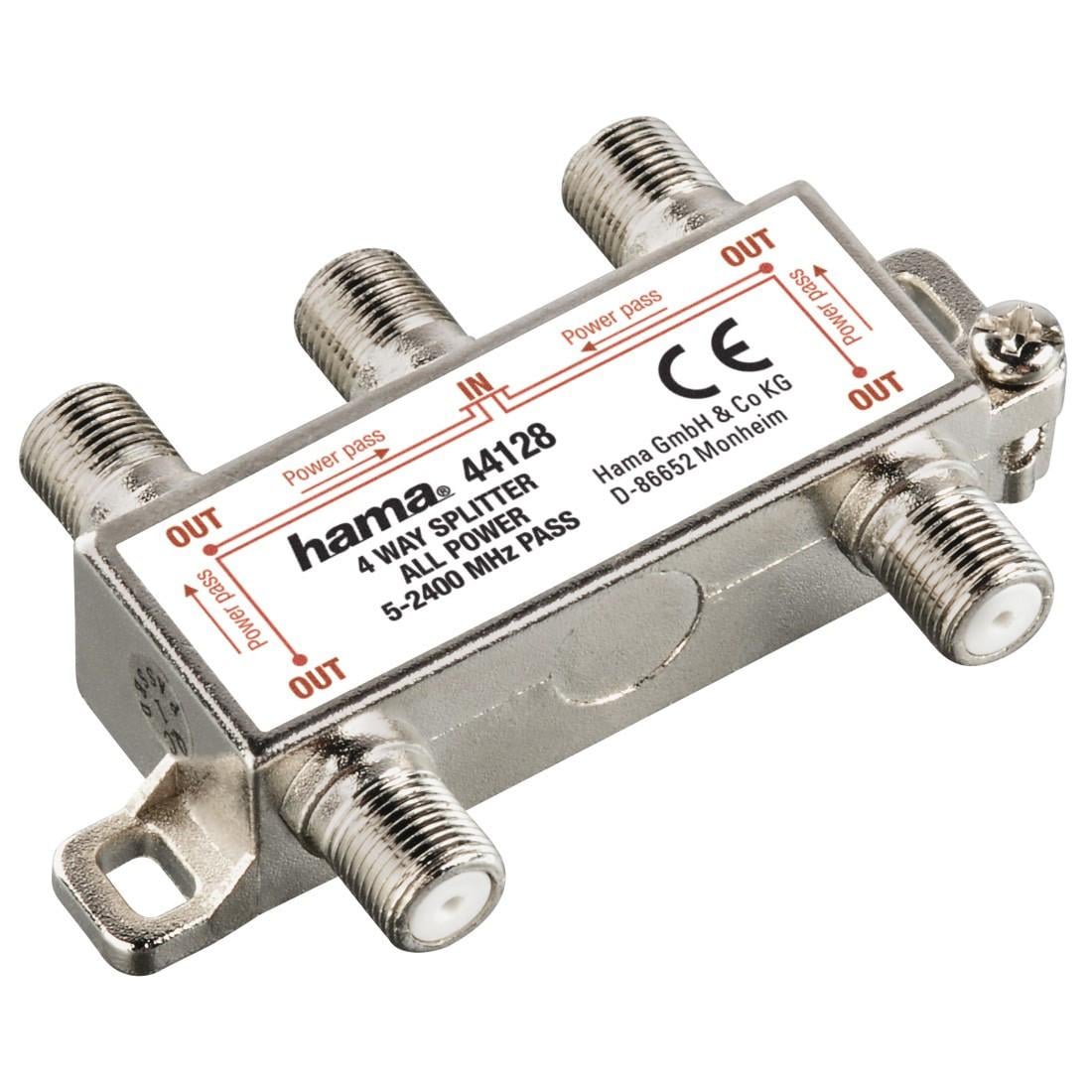 SAT-Verteiler, 4-fach, voll geschirmt (00179561)