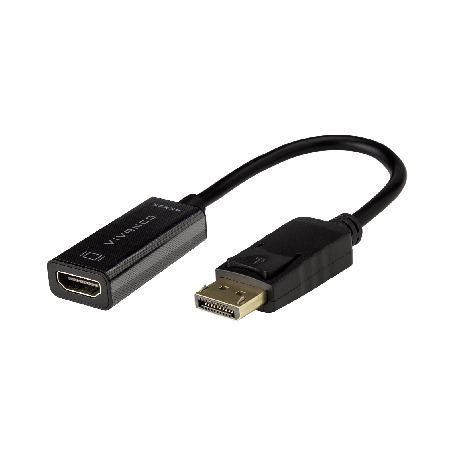 Hochwertiger 0,1 m DisplayPort-auf-HDMI-Adapter, Stecker auf Buchse, kompatibel mit 4K