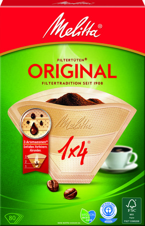 Filtertüten 1x4/80 naturbraun