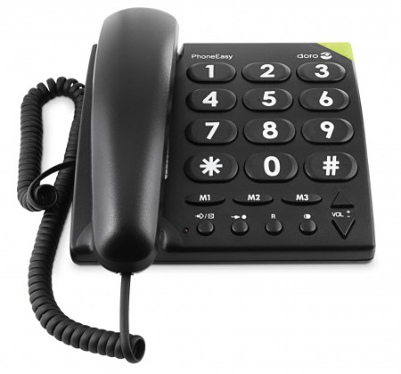PhoneEasy 311c Schwarz Schnurgebundenes Telefon