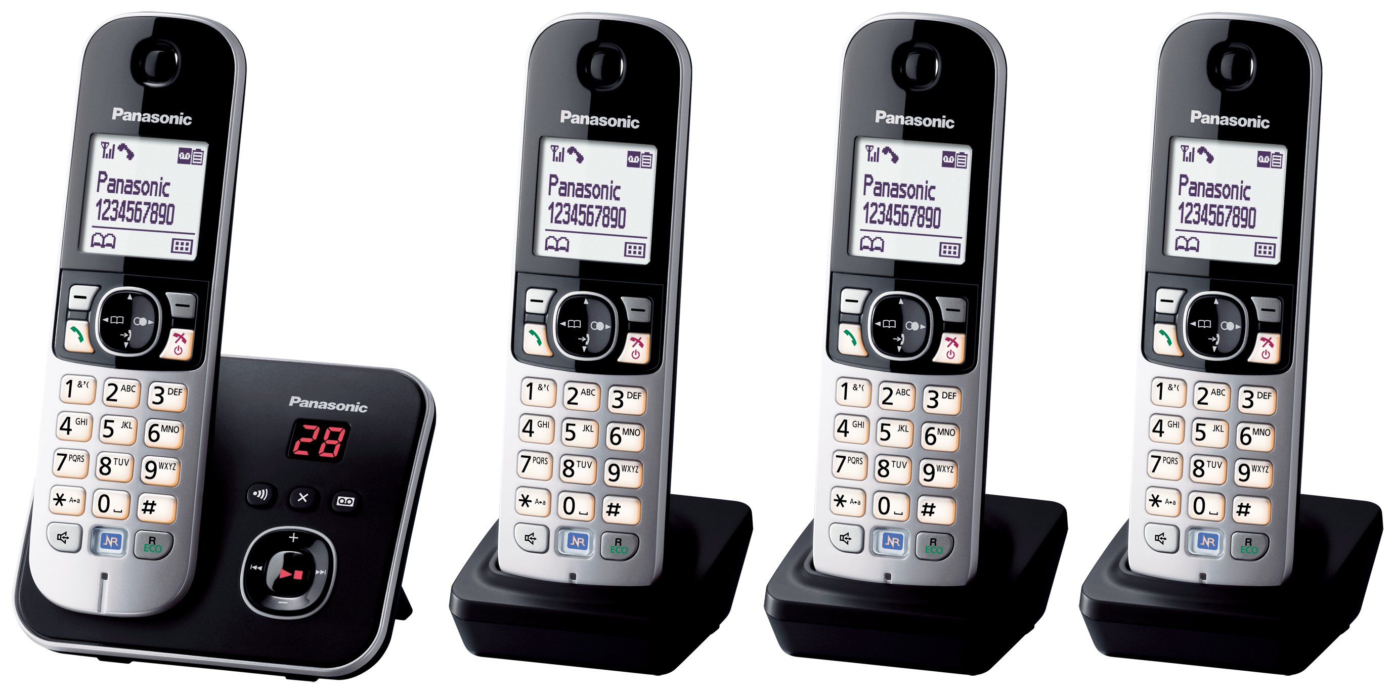 KX-TG6824GB Schwarz Schnurloses Telefon