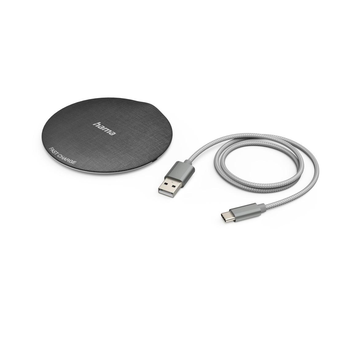 Wireless Charger "QI-FC10 Metal", 10 W, kabelloses Smartphone-Ladepad, SW (00201680)