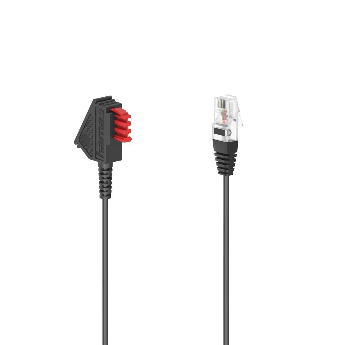 DSL-Box-Kabel, TAE-F-Stecker - Modular-Stecker 8p2c, 3 m, Schwarz (00201115)