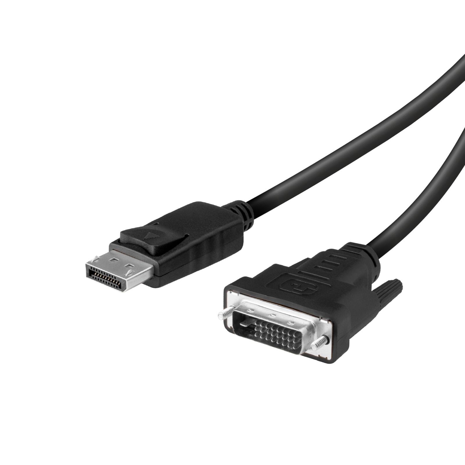 DisplayPort/DVI-D 2.0-Kabel, 1,5m, schwarz