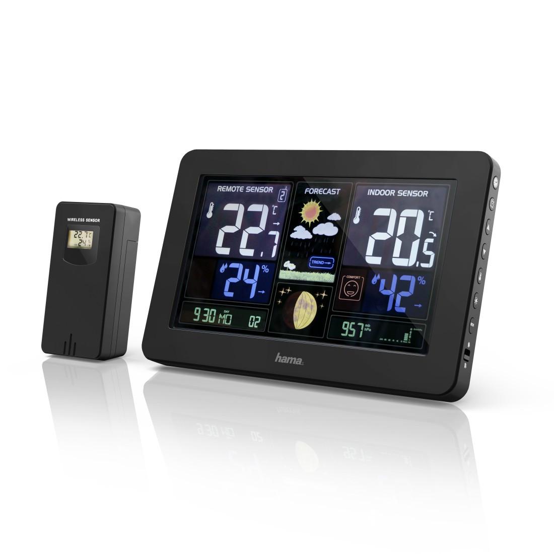 Wetterstation "Premium", mit LED-Farbdisplay und USB-Ladefunktion (00186380)