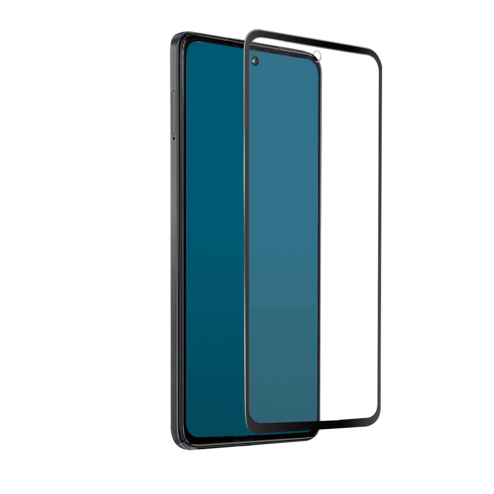 Glas-Displayschutz Full Cover für Motorola Moto G82 5G/G52 5G, Schwarz