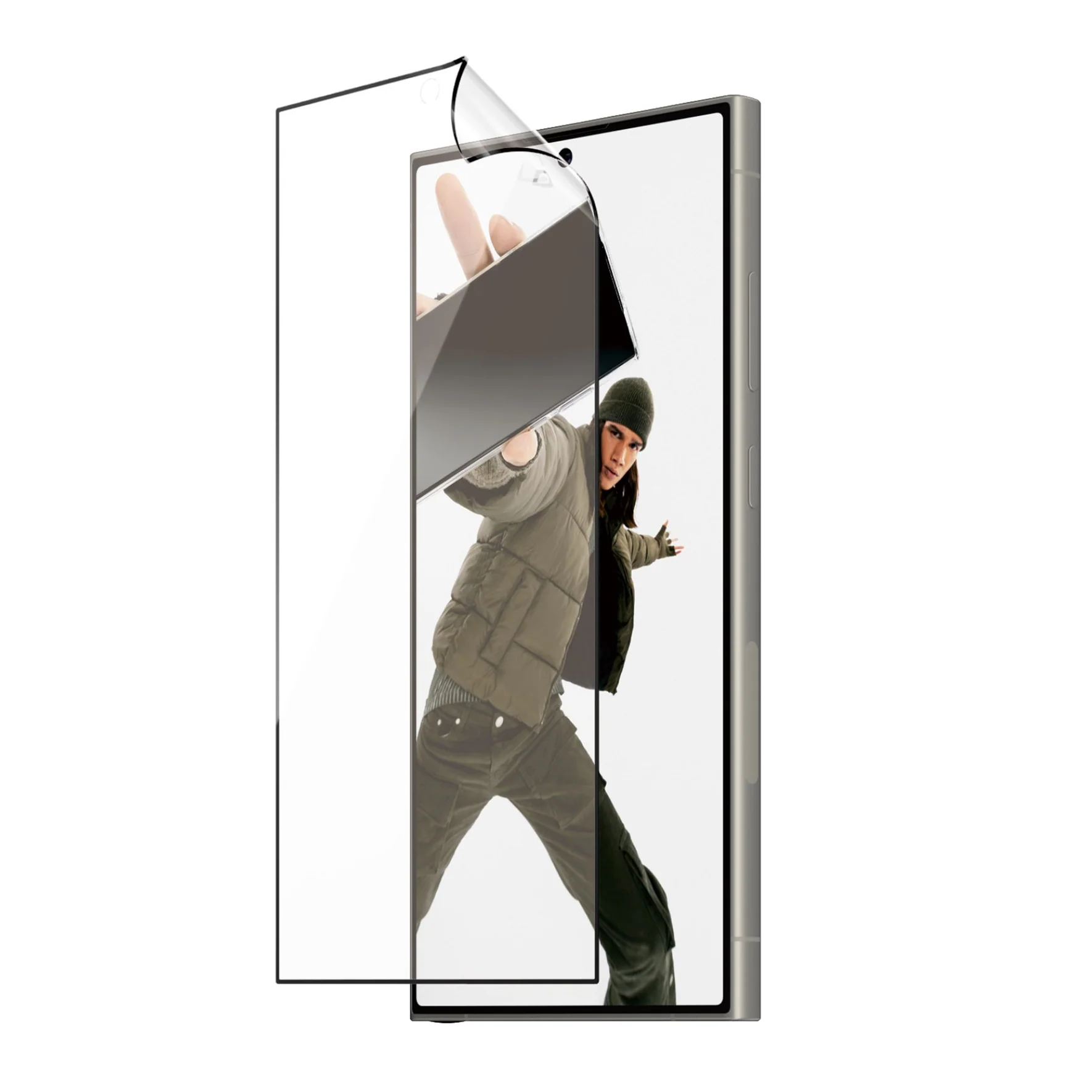 CARE by PanzerGlass® Flagship Case Urban Combat Smokey Black Qi Compatible für Galaxy S24 Ultra