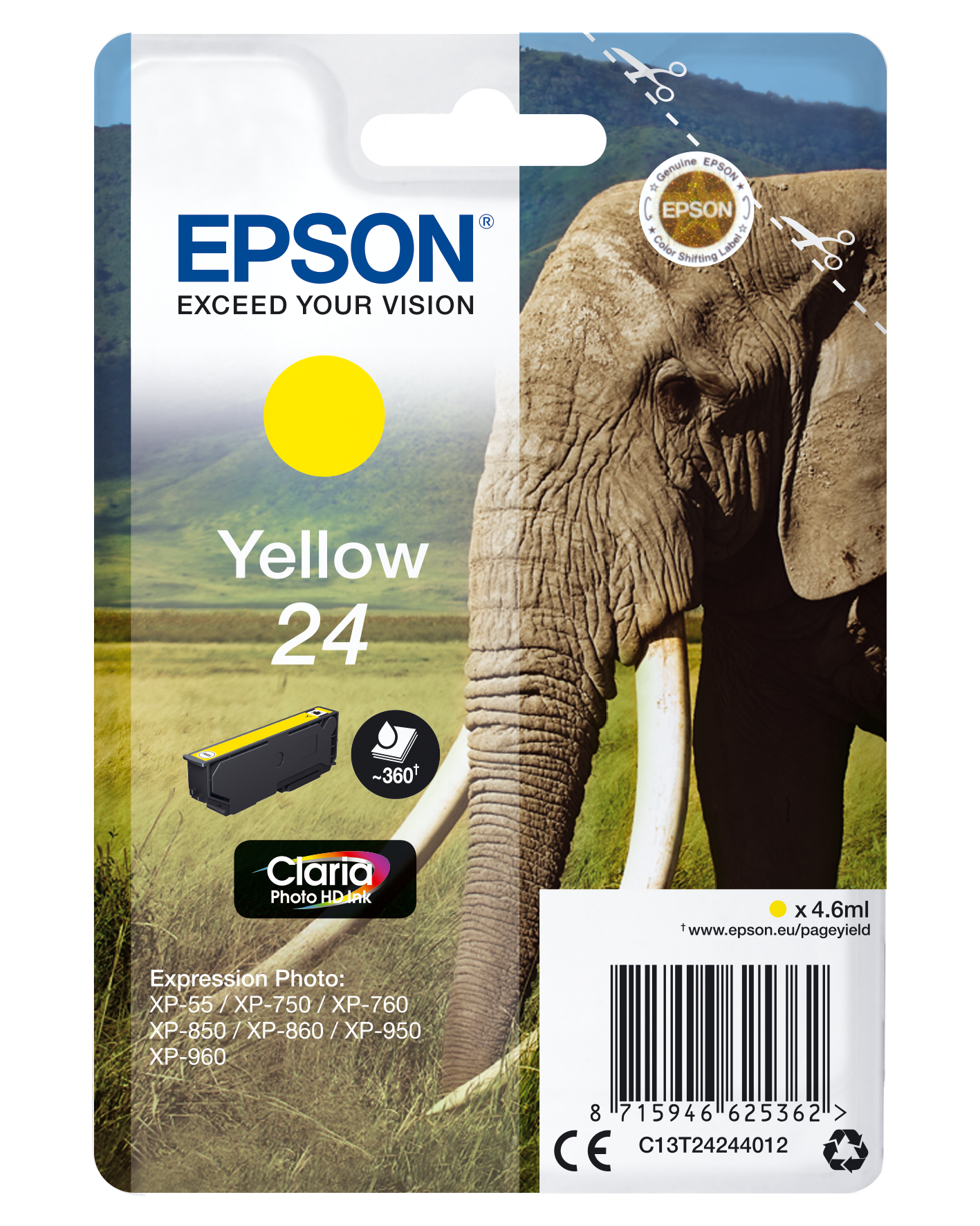 C13T24244012 Elefant gelb Druckerpatrone