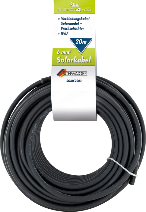 Solar Installationskabel 6mm², 20m