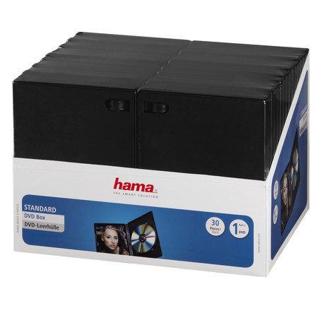 DVD-Leerhüllen, 30er-Pack, Schwarz, Vorratspack