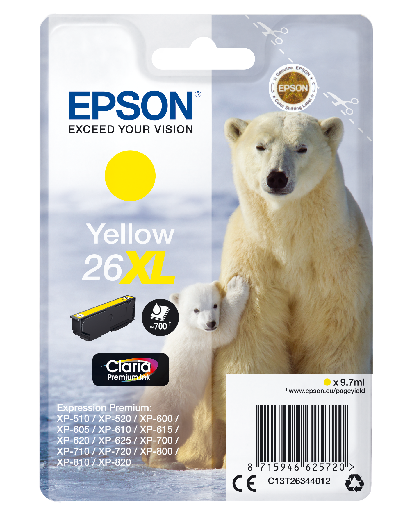 C13T26324012 XL Eisbär gelb Druckerpatrone