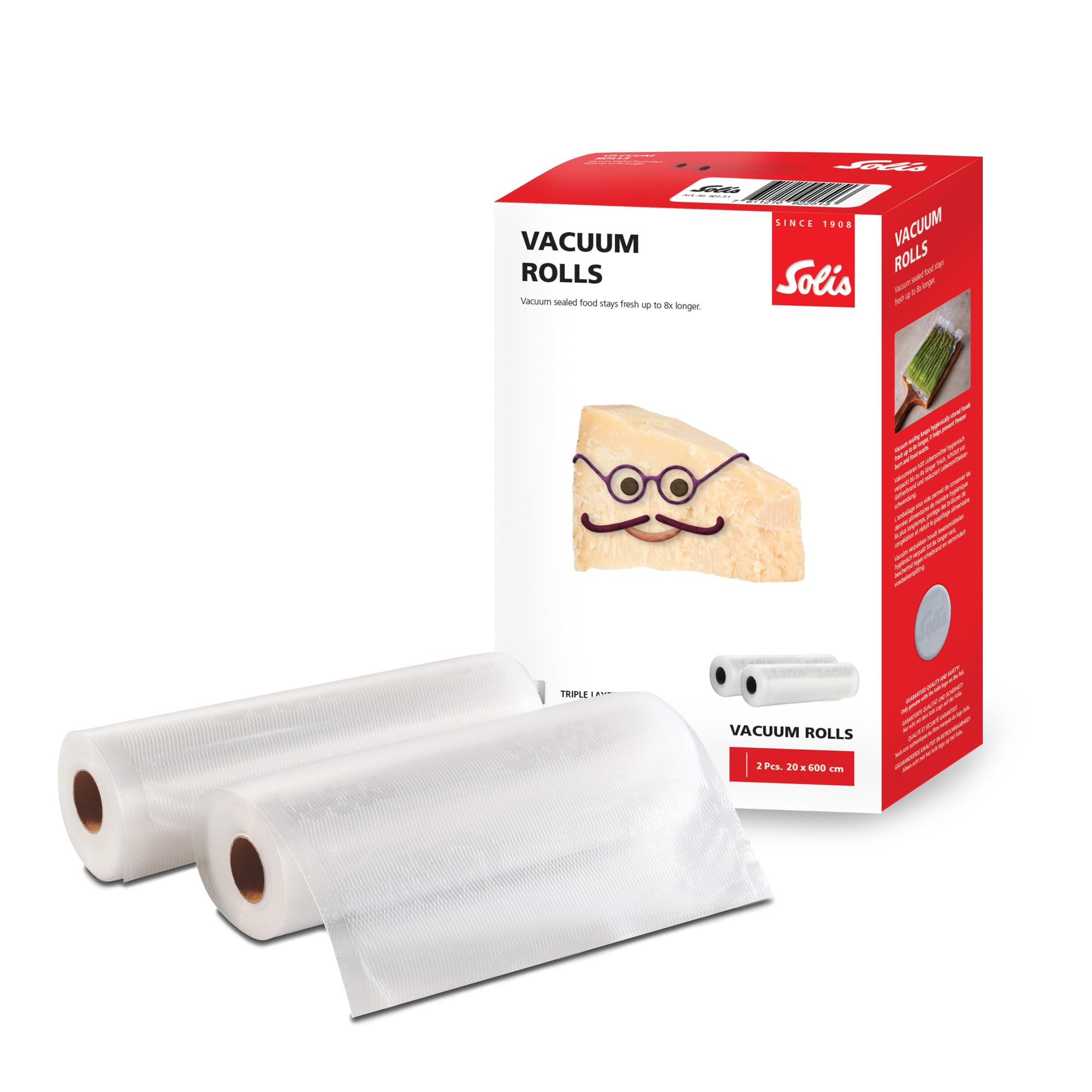 2 Stück 20x600 cm Vakuumierer-Folienrolle