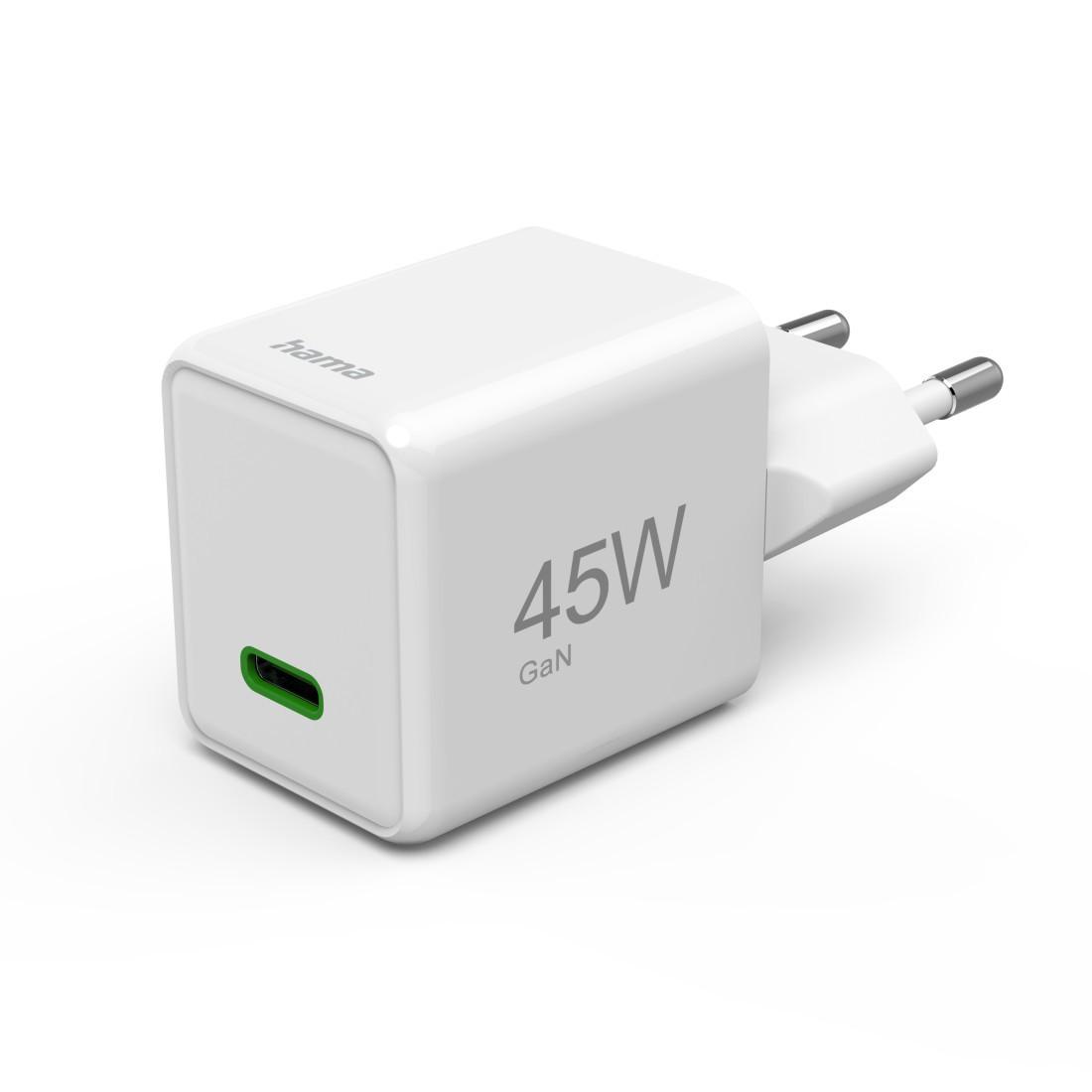 Schnellladegerät, GaN, USB-C, Super-Mini-Charger, PD, 45 W, Weiß (00201983)