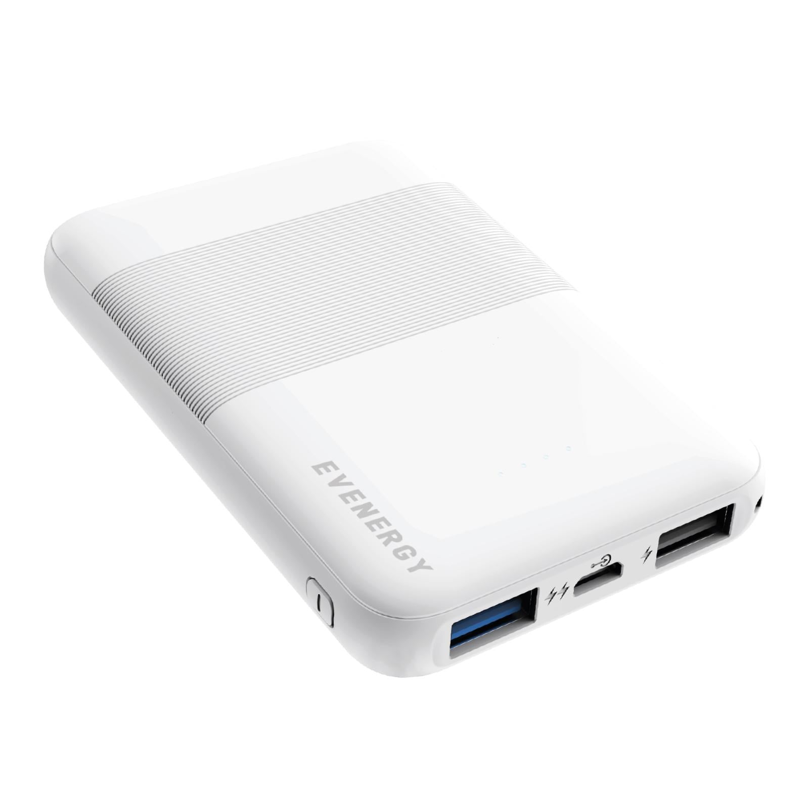 Fast Charge Power Bank 5000 mAh mit 2 USB-Ports, Schwarz