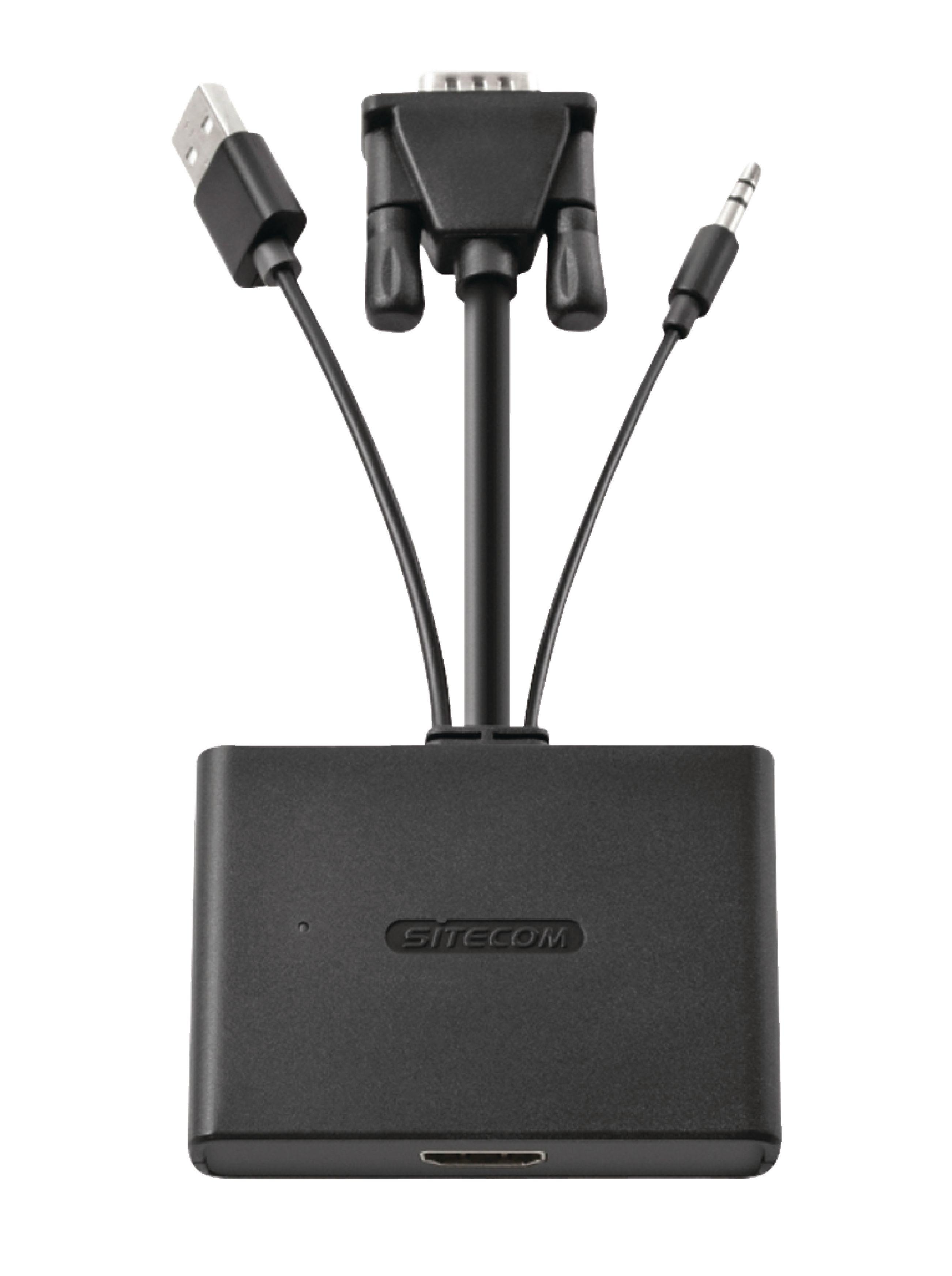 VGA + Audio auf HDMI™-Adapter "CN-352", Schwarz (00157539)