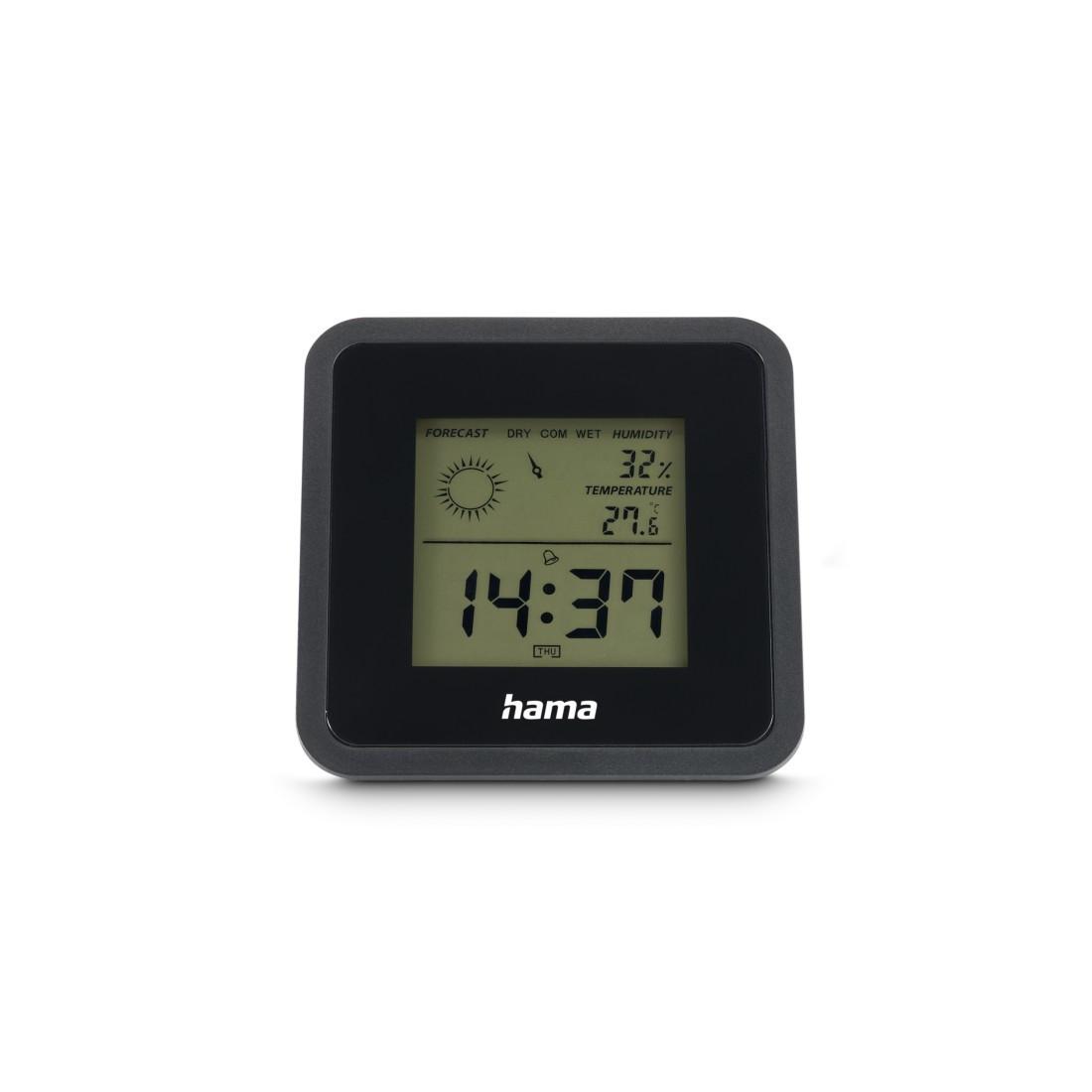 Thermometer und Hygrometer "Borneo", digital, für innen, Schwarz (00185890)