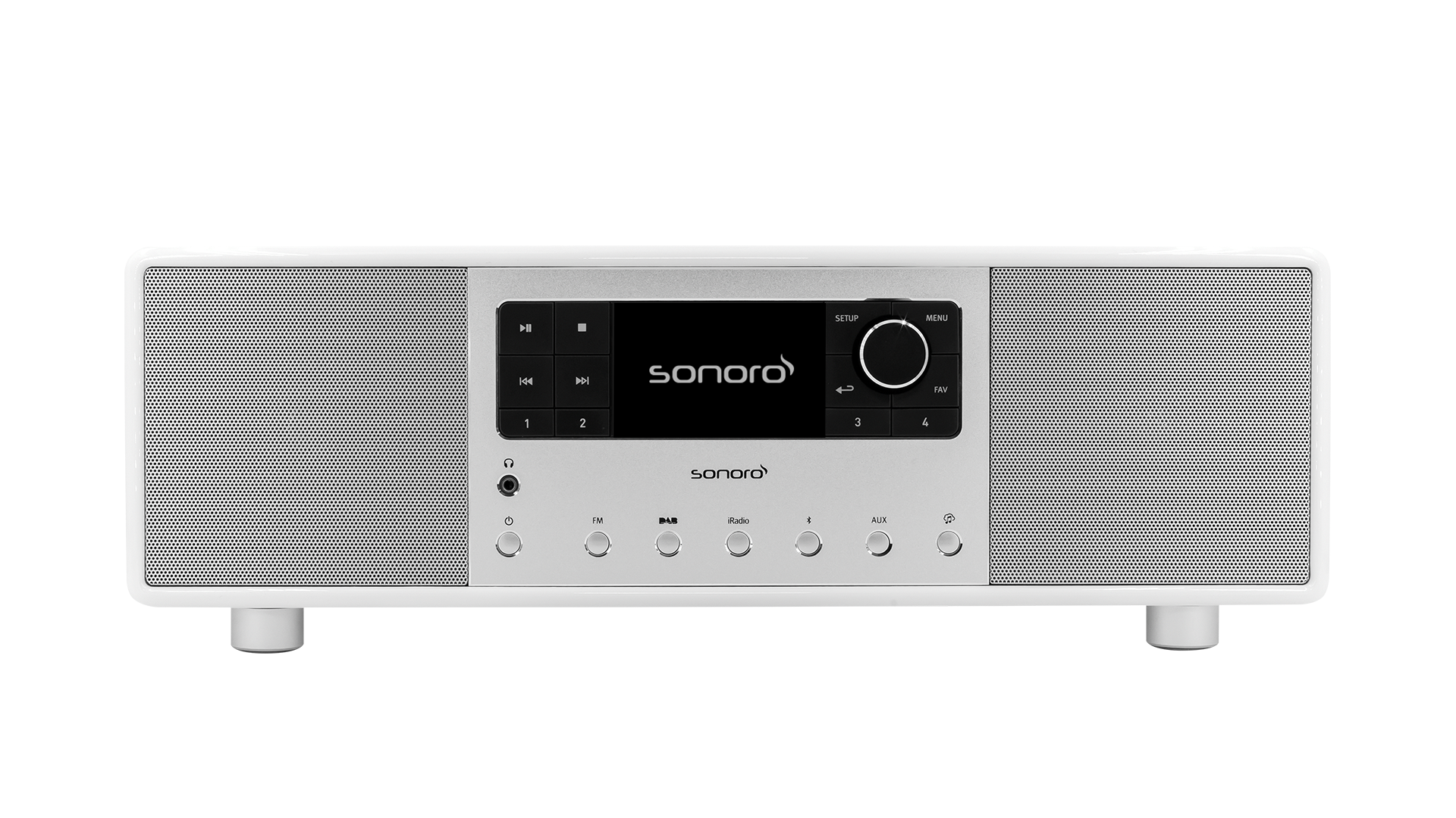 DAB+ Radio PRIMUS weiß (hochglänzend) silber