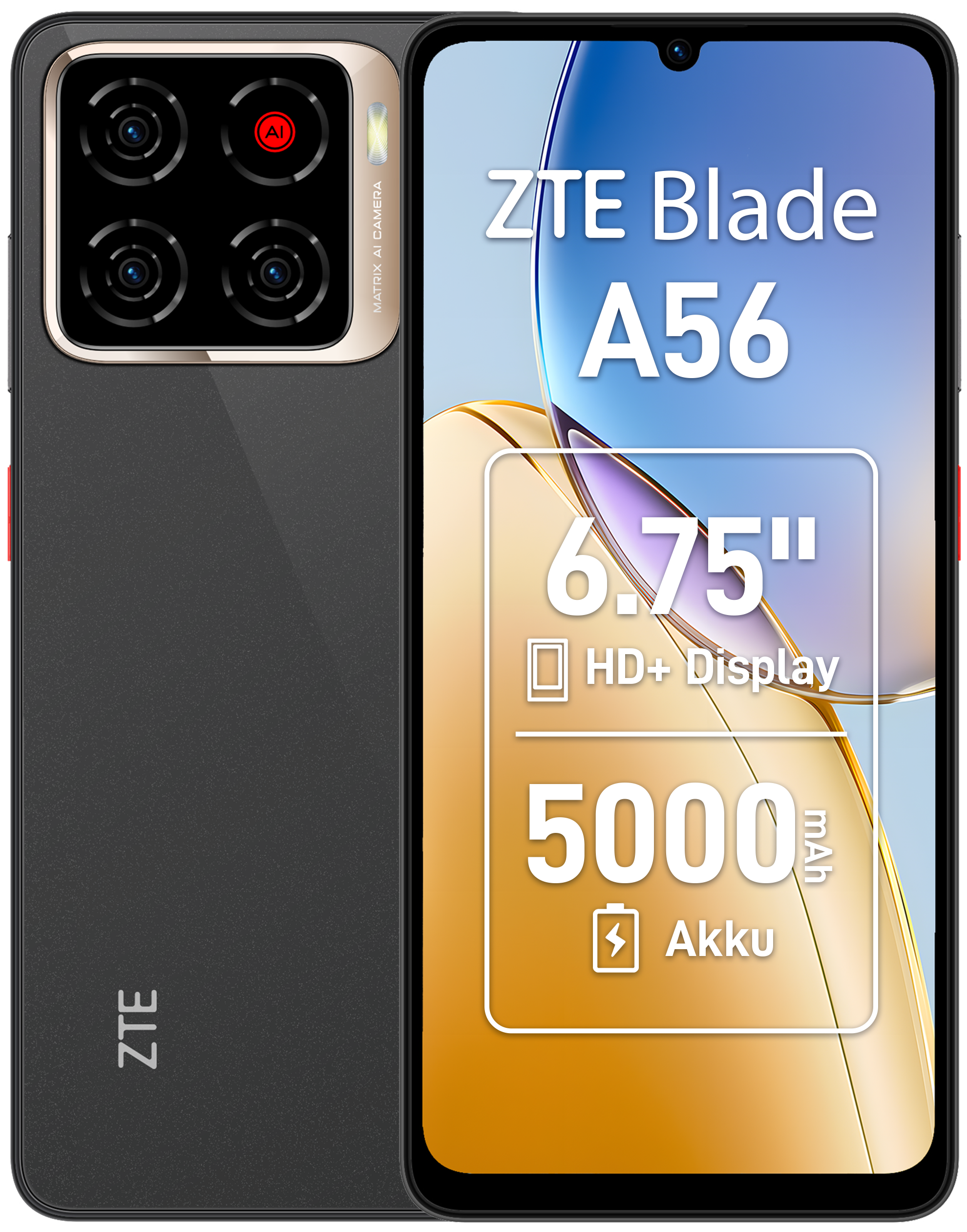 Blade A56 4GB + 64GB Celestial Black Smartphone
