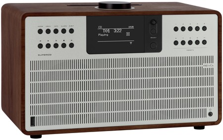 SuperCD, walnuss-silber Soundsystem