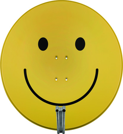 DigitalSat-Antenne SATMAN 850 Plus (mit AZ/EL-Halterung für UNYSAT-Universal-LNB) smiley-gelb