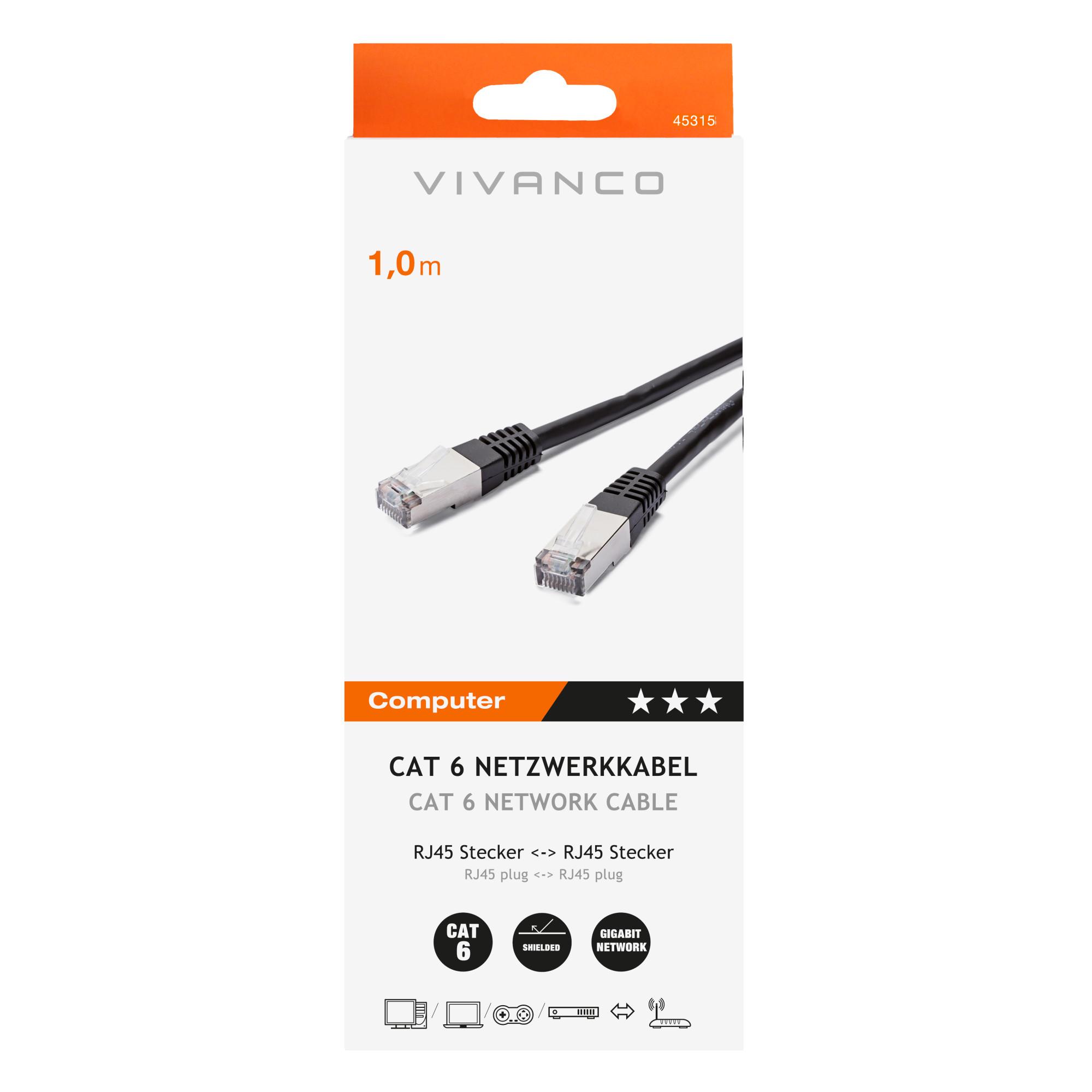 CAT6 Netzwerkkabel, 1m (45315)