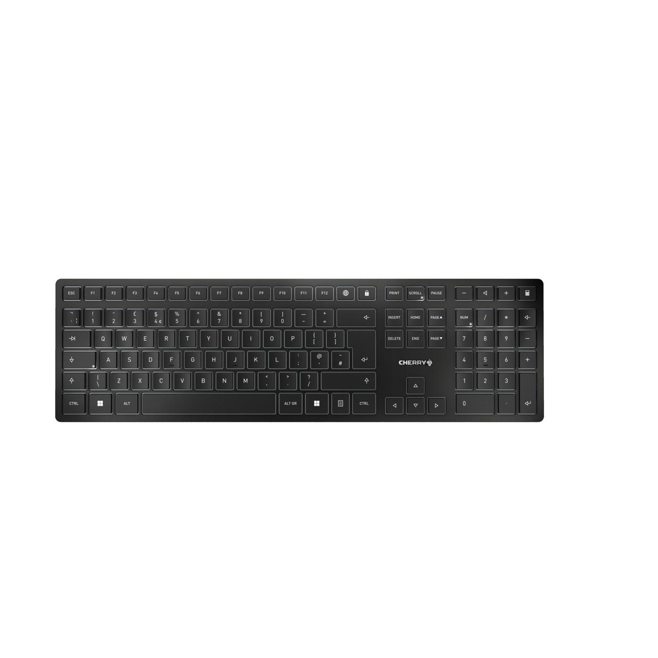 KW 9100 SLIM Wireless Tastatur, Schwarz/Silber