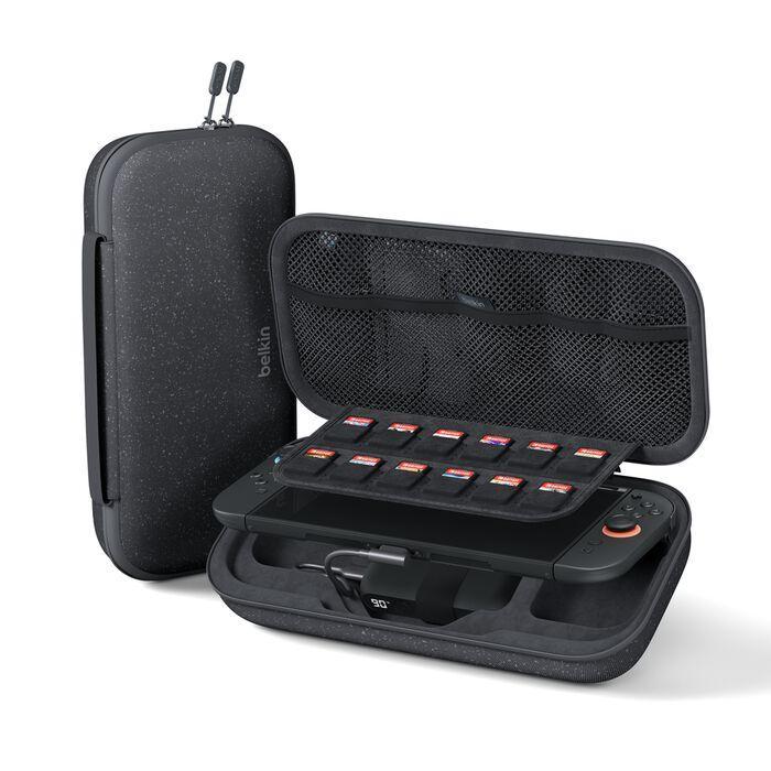 Tasche mit Powerbank für Nintendo Switch 2, schwarz