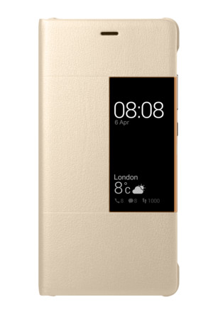 Flip Cover für Huawei P9 gold