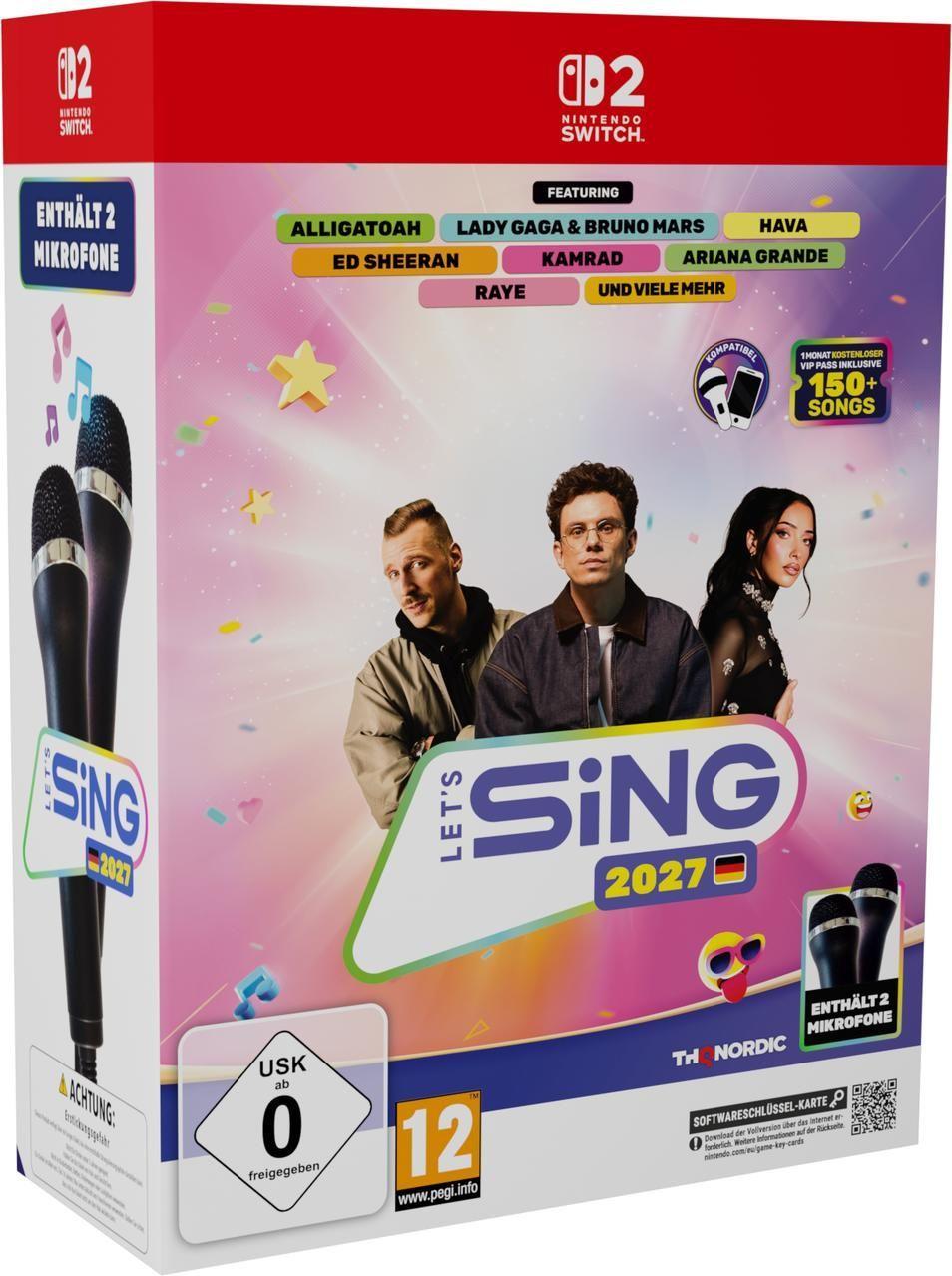 Let's Sing 2027 Deutsche Hits 2 Mic Bundle Nintendo Switch-Spiel