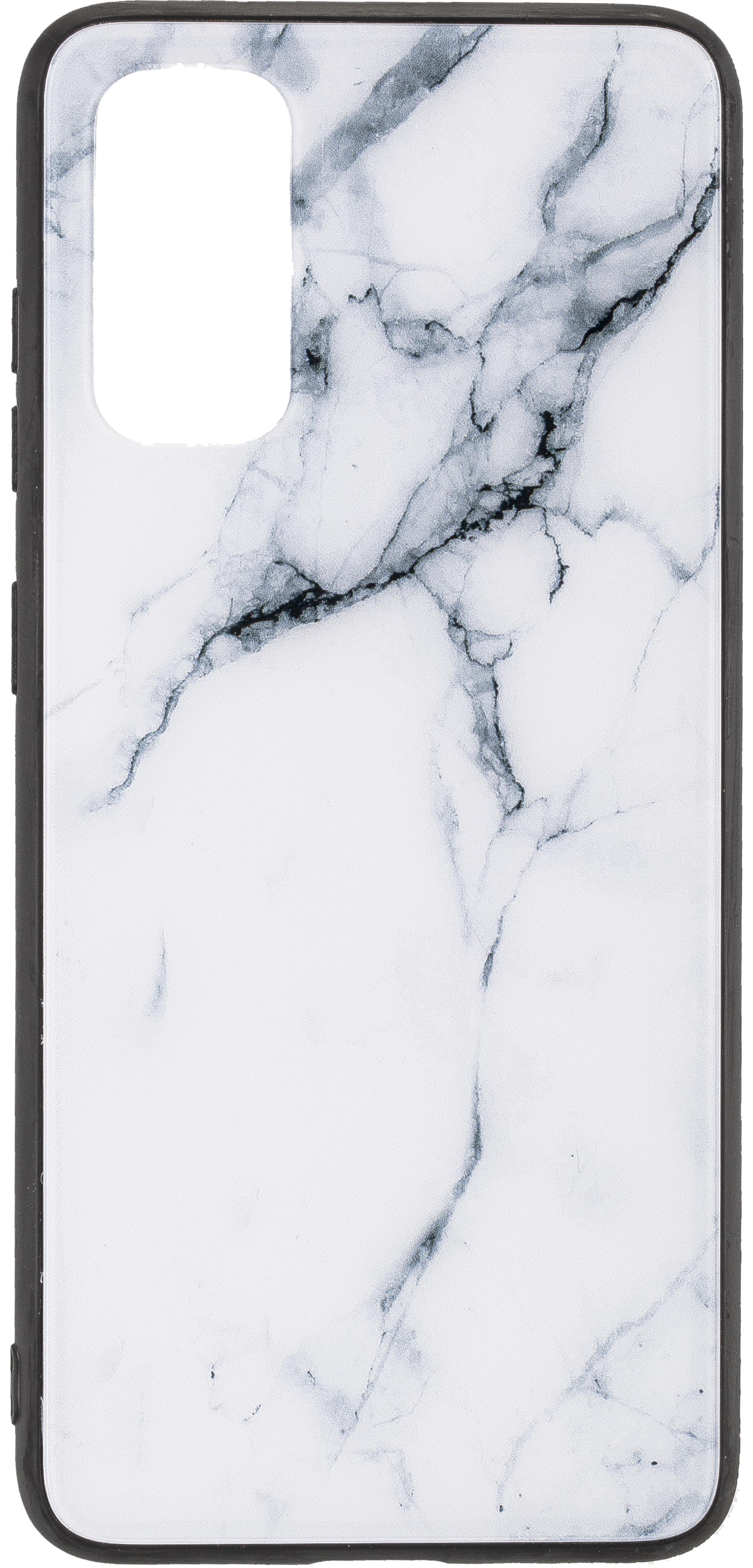 Glas Back Cover MARBLE für Samsung G980 Galaxy S20 White Handyhülle