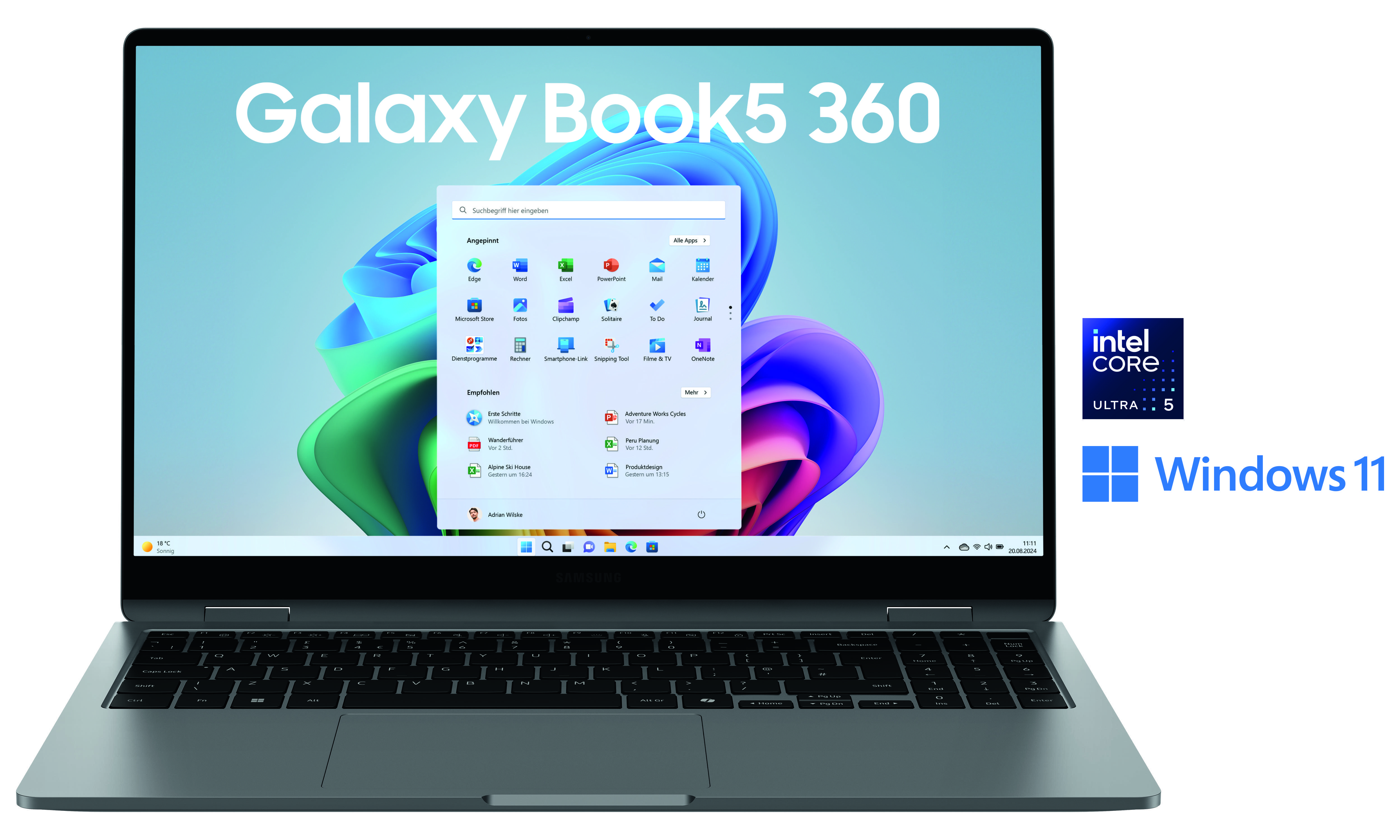 Galaxy Book5 360, Copilot+ PC, 15,6 Zoll, WQXGA+, AMOLED, Intel Core Ultra 5 226V, 16GB, 512GB SSD