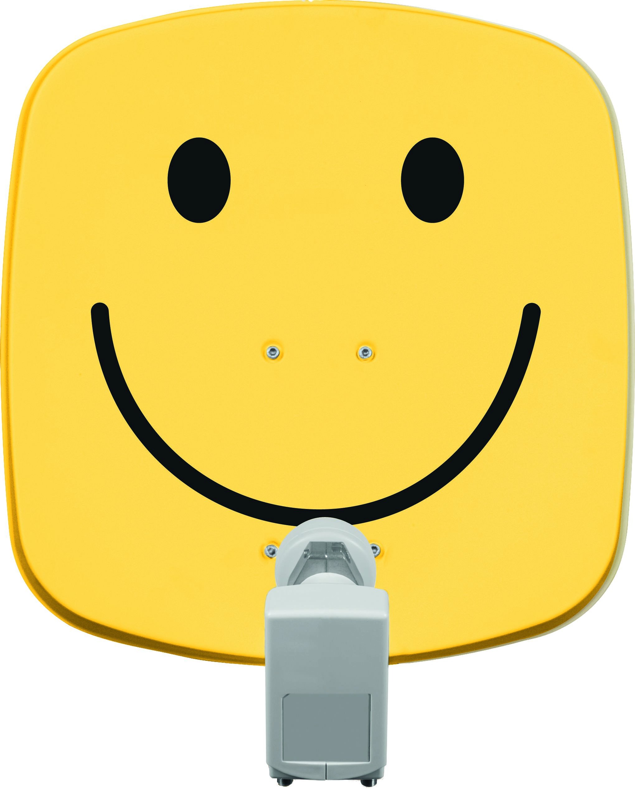 DIGIDISH 45 smiley Satellitenschüssel 45 cm mit Twin LNB