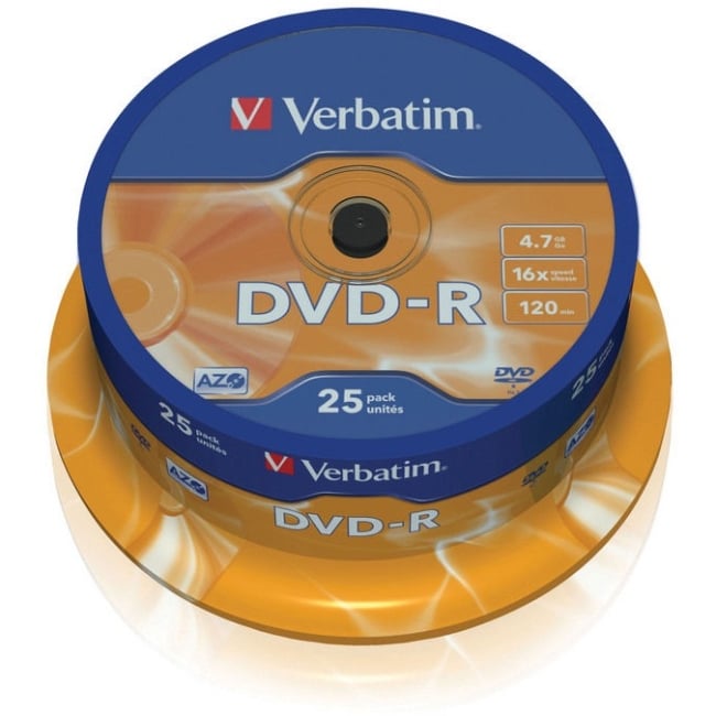 DVD-R Matt Silver 4.7GB, 16x, 25er Spindel DVD-Rohlinge
