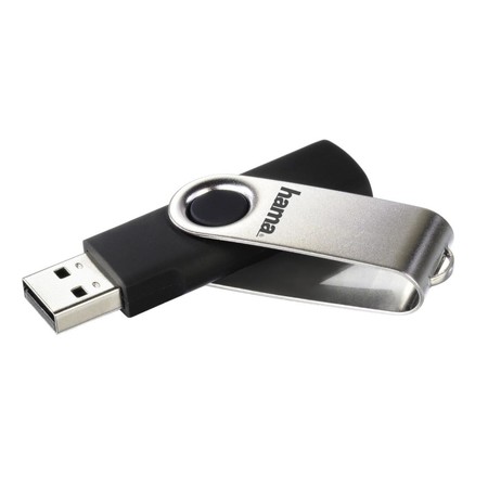 USB-Stick "Rotate", USB 2.0, 8GB, 10MB/s, Schwarz/Silber (00181059)